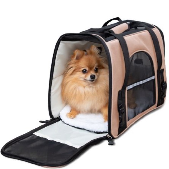🆕 Paws & Pals Airline Approved Pet Carrier in Pale Pink Color - Picture 1 of 9